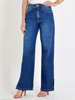 CALÇA JEANS WIDE LEG COM FENDA