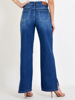 CALÇA JEANS WIDE LEG COM FENDA